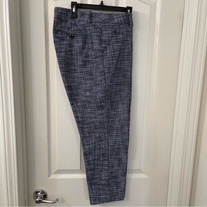 Merona Ankle Pant - Blue/White Tweed.  Womens: 8.